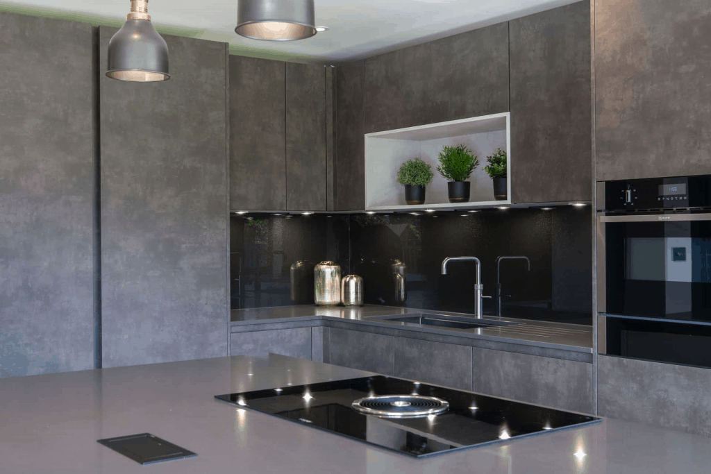 Grey Open Plan Kitchen