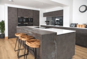 Modern Kitchen With Dark Finish